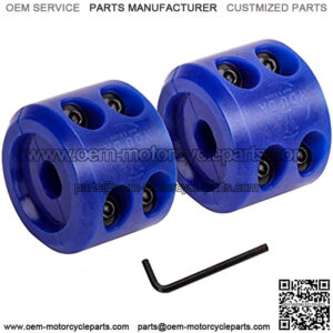 SAFE & SOUND Winch Cable Hook Stopper 2 Pack, Silicone Rubber Stopper Protects Synthetic Winch Rope, Towing Hook, Cable Line for ATV UTV, Blue