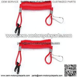 Boat Outboard Switch 2PCS for Suzuki Engine Motor Lanyard Kill Urgent Stop Button, Safety Connector Cord Compatible