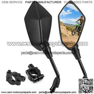 Diamond Carbon Fiber be suitable All Motors and Dirt Bike ATV Rear View Mirrors Handle Bar Mount Clamp-Harley Davidson to Honda, Suzuki to Kawasaki, Yamaha and More