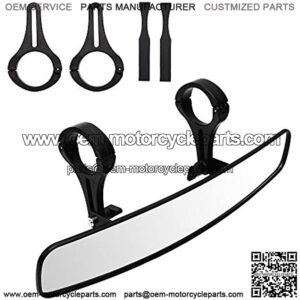 16.5" Wide Rear View Race Mirror Convex Mirror with 1.75"-2" Clamp for UTV Compatible with Yamaha,Polaris,Kawasaki MULE