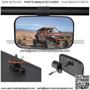 2022 UTV Mirror, UTV Rear View Mirror for 1.5" - 2" Roll Compatible With Shatter-Proof Tempered Glass Fits to Polaris Ranger, RZR Can Am Commander, Maverick Yamaha Viking, Rhino, Honda, Gator Mirrors