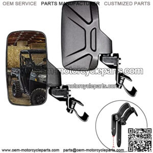 Ranger Side Mirror, 2022 New UTV Side Mirrors,Especially Improved The Length of The Right Fixture, So That it Does not Block The Line of Sight, Compatible With Polaris Ranger General, Can-Am Defender