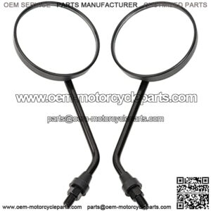 Rear View Side Mirrors 3.94" Round with 10mm Bolt Compatible with Universal Motorcycle with a 7/8" handlebar Aluminum Honda Suzuki Yamaha Kawasaki