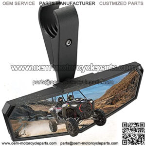 UTV Rear View Mirror, Upgraded Convex UTV Mirror Fits 1.75"-2" Crossbar Compatible With Talon, Polaris RZR, Pioneer, Can Am Commander Maverick, Kawasaki Mule, CFMOTO, Gator