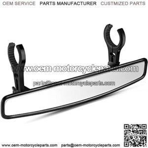 UTV Rearview Mirror, 15" Wide Center Mirror with 3/4 1.75" or 2" Clamps Compatible with Polaris RZR PRO XP R, Turbo, Kawasaki Mule, Honda Talon, CFMOTO ZFORCE, Can-Am Commander, Yamaha.