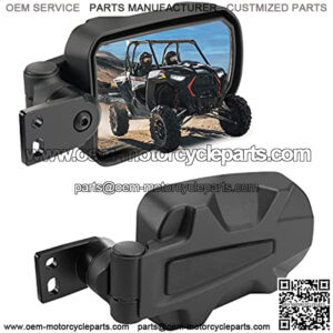 UTV Side Mirrors, Adjustable Surface Folding Special Clamp Side View Mirrors Compatible with Polaris RZR XP 900 1000 Turbo #2881198