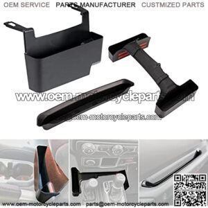 3 Pack Center Console Hanging Storage Box,Gear Shift Organizer Tray, Passenger Side Grab Handle Box for 2018-2022 Jeep Wrangler JL JLU and 2020 2021 2022 Gladiator JT Accessories