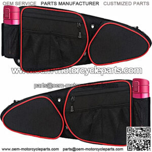 UTV Side Door Bags for Polaris RZR, Skyour 2pcs UTV Front Door Side Storage Bag Set Replacement for 2014-2020 UTV Polaris RZR XP Turbo Turbo S 1000 S900 (Red)