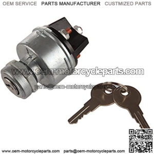 Ignition Switch with 4 Position 4 Terminal 2 Keys Replace for Ford Jubilee Massey Ferguson Tractor Trailer Caterpillar Agricultura Plant Applications 80153 85936 G.1214 V.F.LS-15 D250E D300E D350E