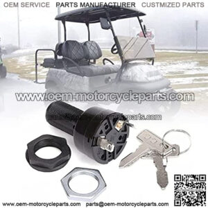 Golf Cart Ignition Switch Key for Club Car Precedent Electric 2004-UP with 2-PIN 2 Keys 102508601