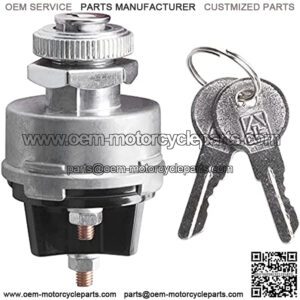 4-Position 12v Universal Ignition Key Switch fit Truck and Tractor Ignition,Custom car and Boat Restoration forklifts and Bobcats General Agriculture and Outdoor Equipment