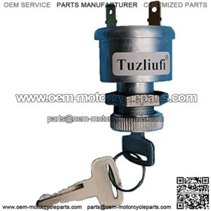 Ignition Key Switch & Keys Compatible with EZGO 17421G1 1981 & Up Universal Gas-Electric 2 Terminals ON Off Golf Cars UTV New Z521