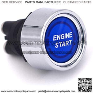 Push Start Ignition Switch - JOYHO Off-(ON) Momentary Engine Start Button Switch, Fit for 12V-24V Vehicles, Blue LED Light