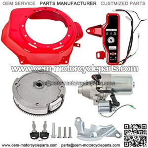 Electric Start Kit Only Compatible with Predator 212 with Non-hemi Head,Honda GX160 5.5HP GX200 6.5HP Switch Starter Motor Ignition FlyWheel Fan Cover