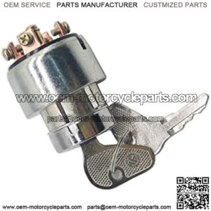 Ignition Starter Switch with 4 Position??PRE/Off/ON/ST) 6 Connection termials (AC/OFF/ST/G1/G2/BAT) with 2 Keys Replacement for Tractor