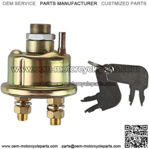 7N0718 7H7290 Caterpillar Battery Disconnect Master Power Starter Switch with 2 Position 2 Stud 2 Keys for Excavators, Dump Trucks and Other Heavy Equipment