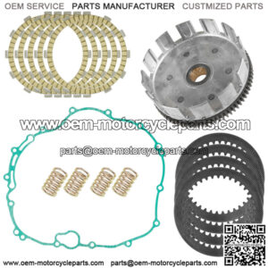 Clutch Basket and Friction Plates Kit for Kawasaki Bayou 300 KLF300-C 1989-2005