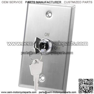 Key Switch Lock On/Off Exit Switch Emergency Door Release DPST for Access Control Panel Mount with 2 Keys