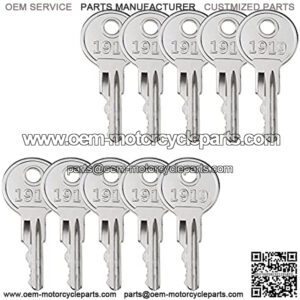 Golf Cart Ignition Key (Set of 10) Compatible with EZGO (1982-Up) Gas and Electric