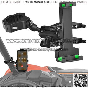 ATV/UTV 360??Adjustable Phone Holder, Mobile Holder with high-Density Metal Security Lock Device, Fits for 1.75 Inch -2 Roll Bar UTV, Polaris RZR 900 1000 XP / Can-am Accessories