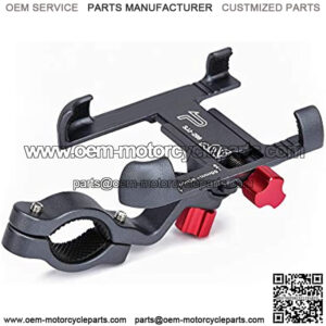 Universal Aluminium Bike Phone Mount, Adjustable from 2.2-3.7" Wide and 360?? Angle, Fits for iPhone Xs|Xs Max, XR, X, 8 | 8+, Galaxy S10, S10+, S10E, S9