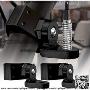 2Pcs Can Am Maverick X3 Accessories, CNC Heavy Duty Roating UTV Flag Mount, 360?? Adjustable Light Bar Mounts UTV Whip Mount for 1.75"-2" Roll Bar Compatible with All UTV Accessories Polaris RZR