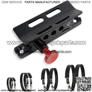 BOVIROOS Aluminum Roll Bar Fire Extinguisher Mount Bracket Kit Compatible with for Jeep Wrangler Gladiator Truck Ford Bronco UTV Polaris RZR Ranger Can-Am with 8 Scratch Proof Clamps