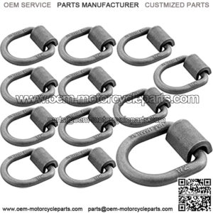 Robbor 1/2 inch Weld-on D Ring with 2 inch Bracket 4,000LBS WLL Heavy Duty Forged Steel D Ring Tie-Down Anchor Weld on Lashing Ring for Securing ATVs, UTVs, Riding Mowers, and Other Heavy Cargo.