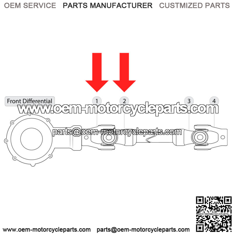 Front Drive Shaft Pairing Yokes for Yamaha Viking 700 Yxm700 2014-2018 - Image 2