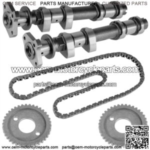 Fits Polaris RZR XP 4 900 Intake Exhaust Camshaft w/ Timing Chain Sprocket 12-13