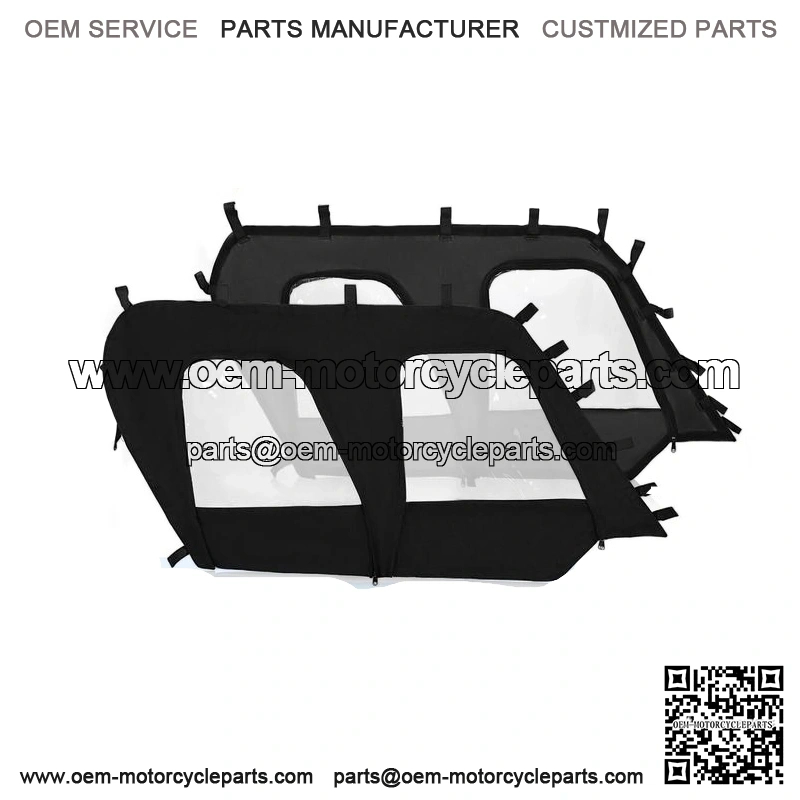 NEW BLACK+CLEAR Soft Upper Doors For 2012-2022 Teryx4 4 seat UTV models