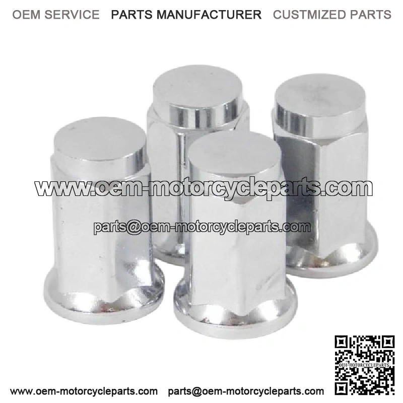 4 pack of NEW ITP Chrome Flat Base 10mm x 1.25 Lug Nut Parts ATV & UTV 10x1.25 - Image 2