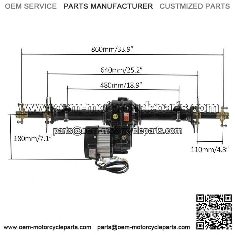 Differential Rear Axle Kit for Trike E-Bike Golf Cart Quad ?C 500W, 1000W, 1500W Motor Options - Image 3