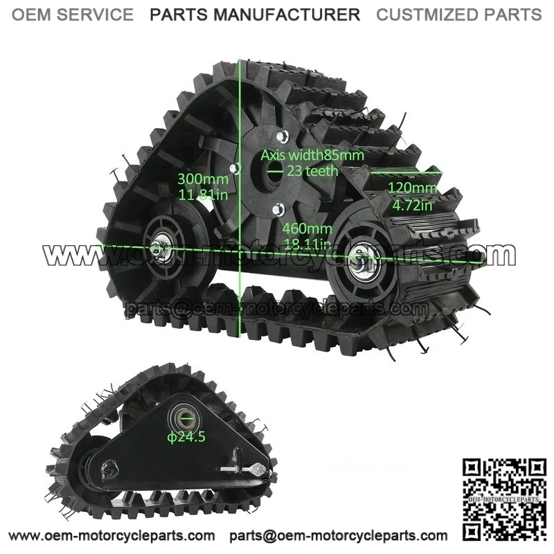 72V 1500W Differential Motor Rear Axle Kit with Snow Sand Tracks for Electric ATV Golf Cart Go Kart - Image 2