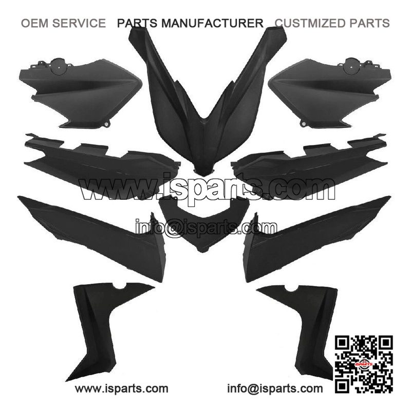10-Piece Black Body Hull Set for Yamaha XMAX 125/250/400 (2014-2016)