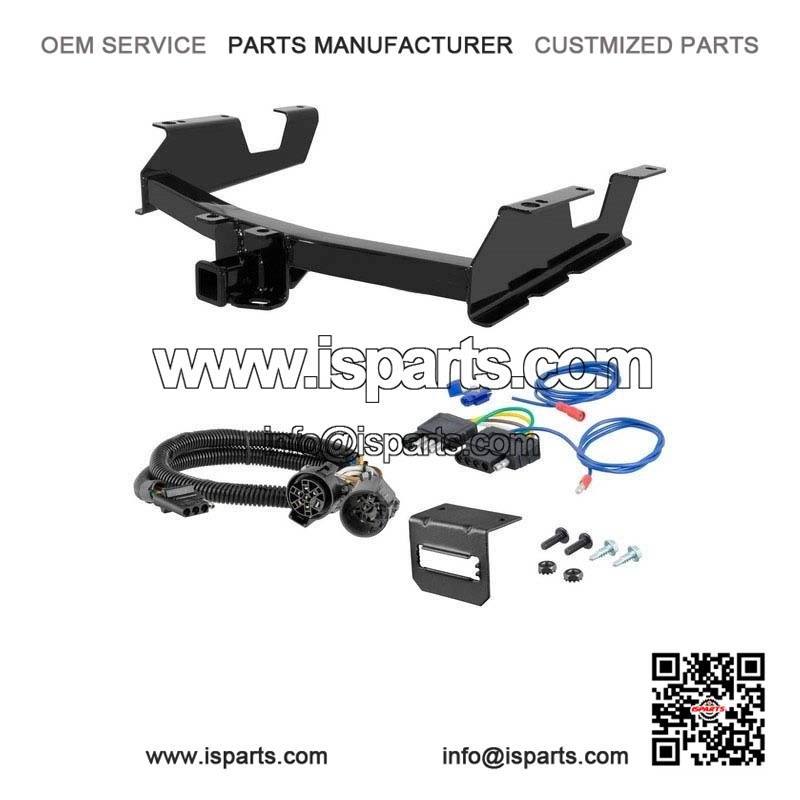 2011-2014 GMC Sierra 2500HD Trailer Hitch with 5-Pin Wiring - 8' Bed - Standard Bumper - 8K Capacity - 2" Receiver