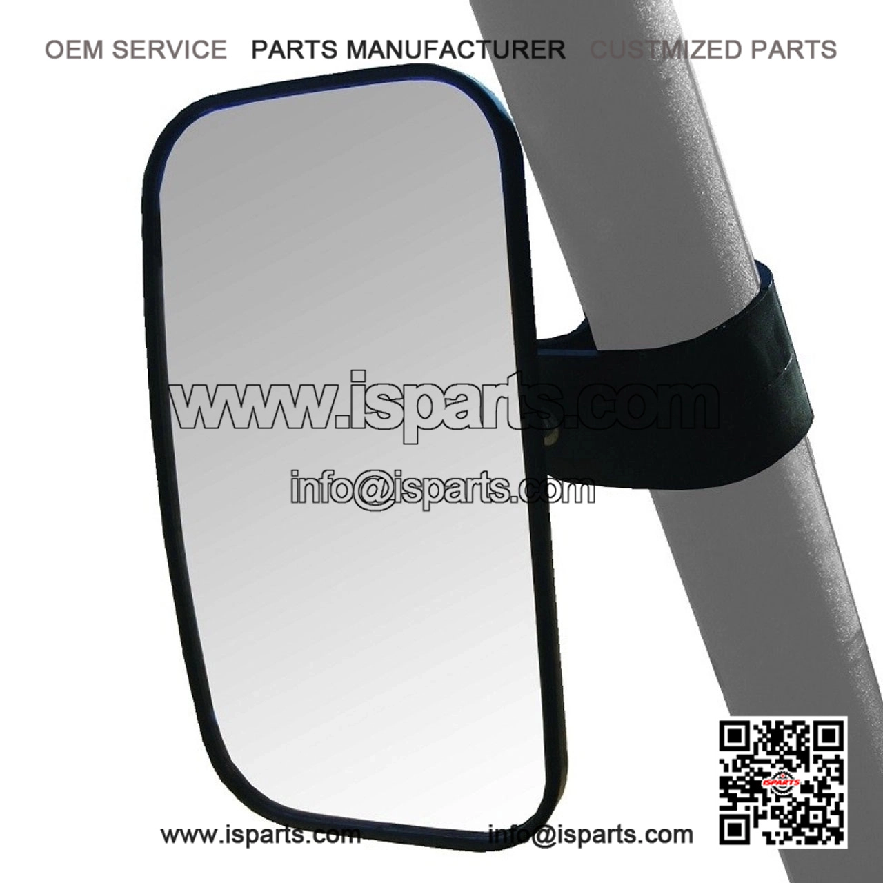 Side/Rearview Mirror ?C Compatible with 2-Inch and 1.875-Inch Round Tubes
