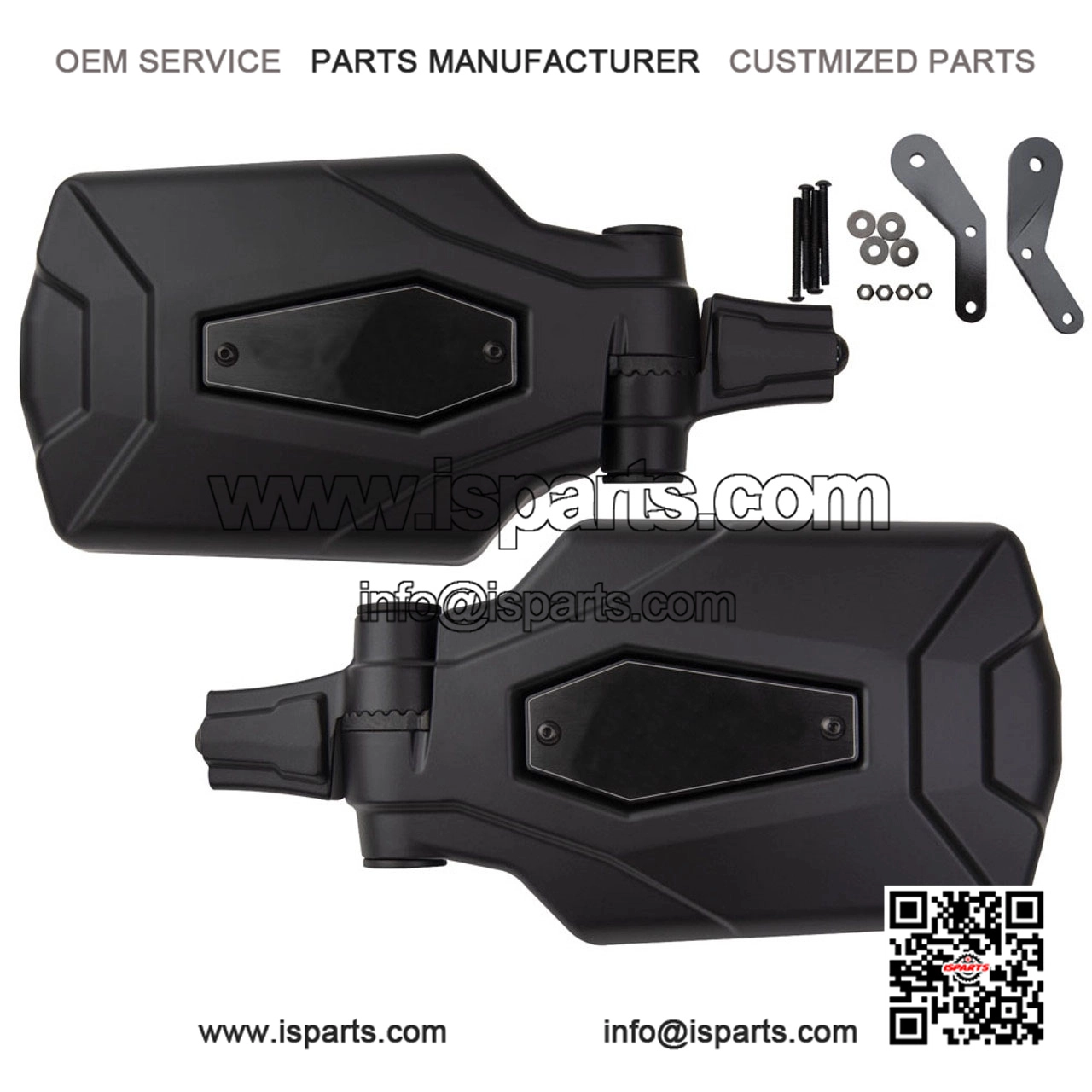 Pivoting/Folding UTV Mirror Kit with A-Pillar Mounts for Honda Pioneer/Talon