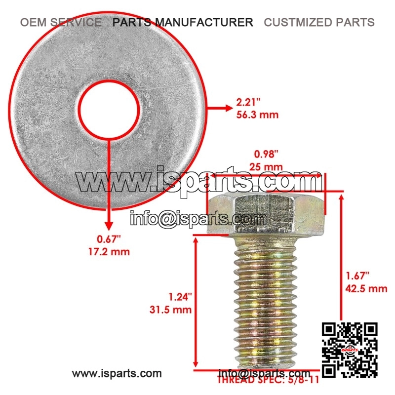 04001-121 04043-06 Deck Spindle Blade Bolts & Washers Kit for Scag Freedom Z SFZ48 Mower - Image 2