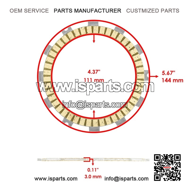 Clutch Friction Plates Set for Kawasaki KX250 KX250X (2021-2026) - Image 2