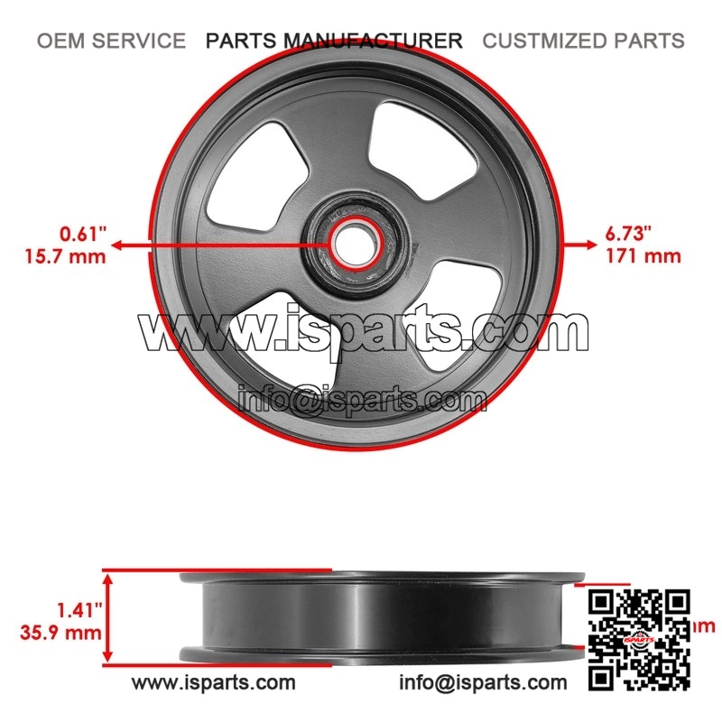 60-Inch Deck Pulley for Exmark RZX921GKA604 LZS740EKC60 PNS730GKA604 Models - Image 2