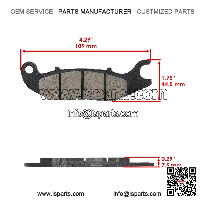 Brake Pads Set for Honda Grom 125 ABS (2014-2023) - Fits 06455-K26-921 06455-KPP-902 - Image 2