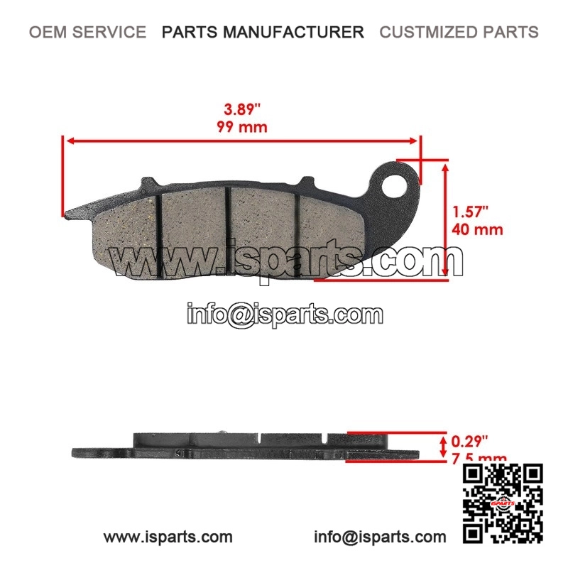 Brake Pads Set for Honda Grom 125 ABS (2014-2023) - Fits 06455-K26-921 06455-KPP-902 - Image 3