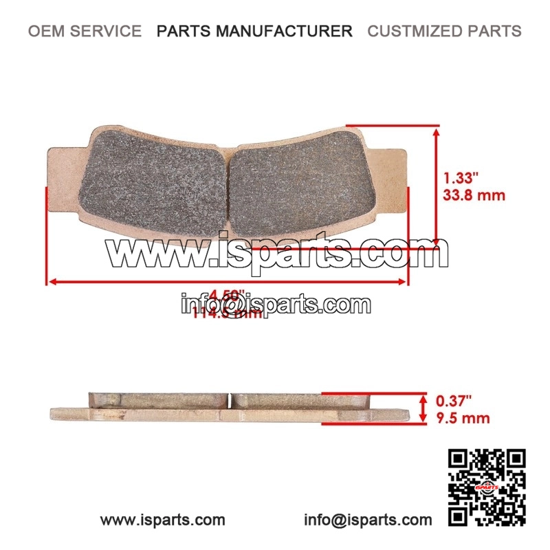 Sintered Brake Pads Set for Kawasaki Teryx KRX4 1000 KRT1000 eS (2023) - Image 2