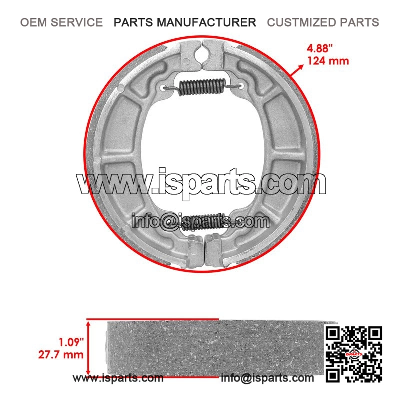 Rear Brake Shoes Compatible with Polaris Sportsman 90 (2001-2016) / Replaces Part Numbers 0450434, 0455314, 0455441 - Image 2