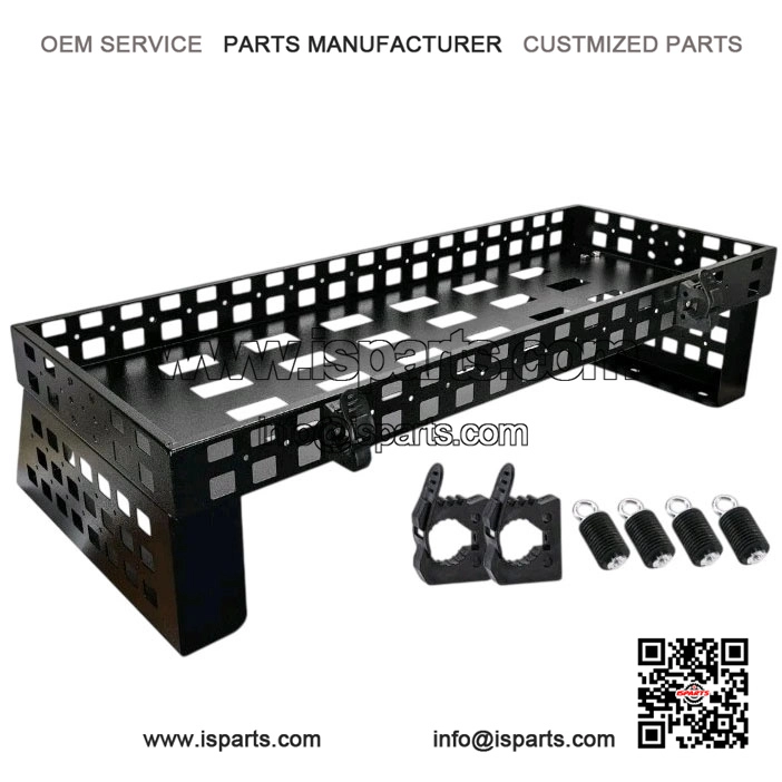 UTV Over Bed Cargo Rack Featuring Tool Clamps and Molle Panel Sides
