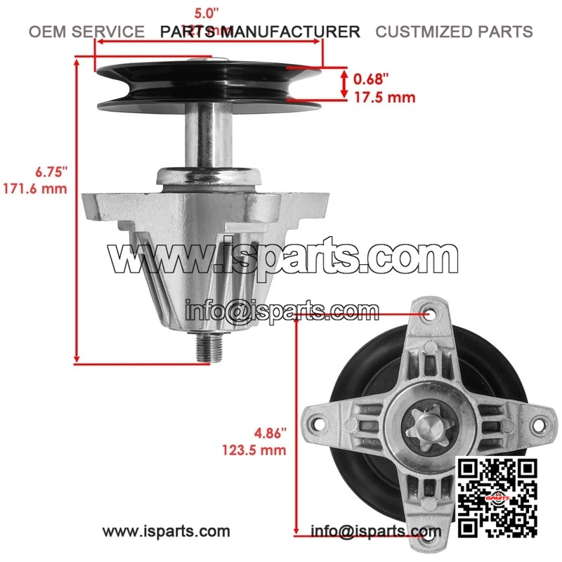 918-06980 942-05052A 954-05078 50-Inch Deck Spindle Blade Kit for MTD & Cub Cadet Riding Mowers - Image 2