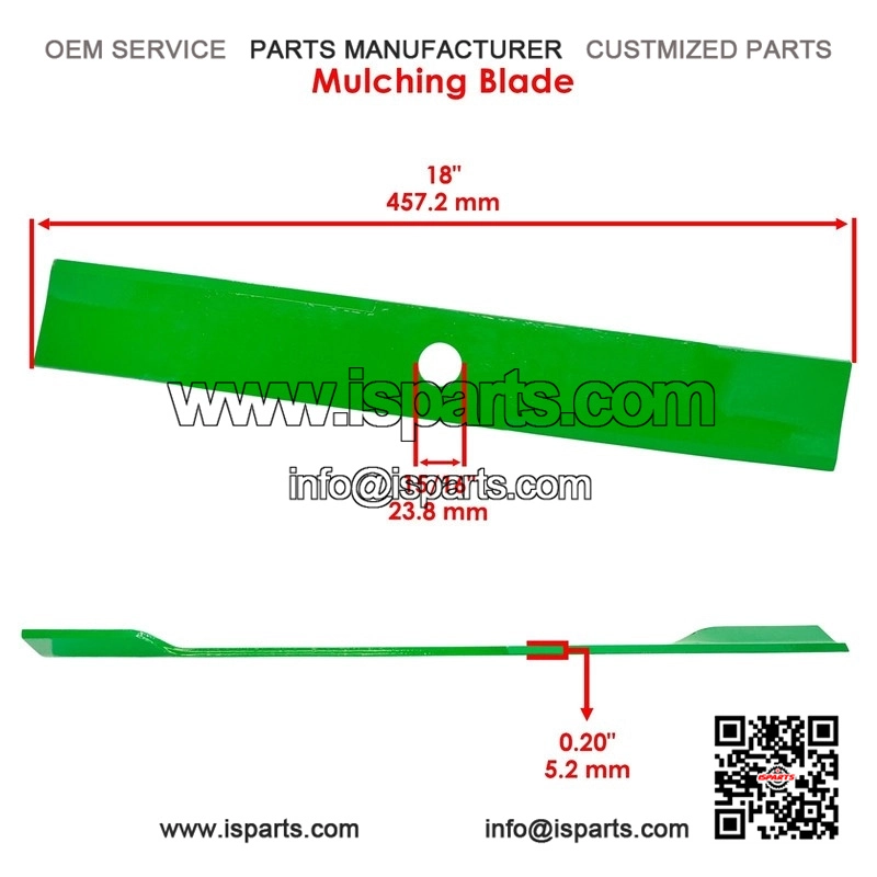 18" x 15/16" Circle Hole Mulching Blade ?C Fits 52", 60", 72" Decks ?C Compatible with Exmark - Image 2