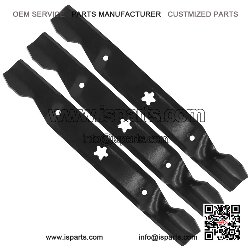 17-3/8" 5-Point Star Notched High-Lift Blade ?C Fits 50" Deck Husqvarna & Poulan - Image 4