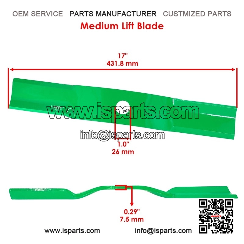 16-7/8-Inch Medium Lift Blades for Land Pride FDR1648 FDR1660 FDR1672 - AFM4211 Compatible - Image 2